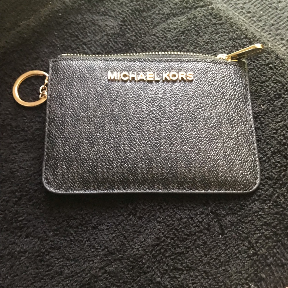 Micheal kors black and gold wallet